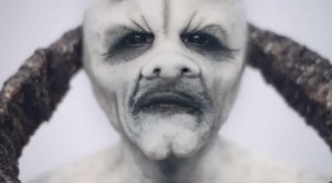 Still taken from Die Antwoord trailer of Ten$ion showing horned creature